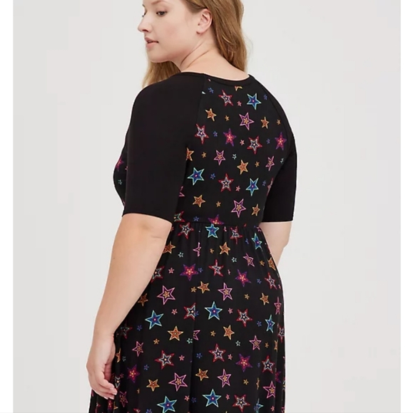 SKATER DRESS - SUPER SOFT STARS BLACK SIZE 00 - Picture 3 of 11